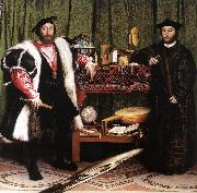 HOLBEIN, Hans the Younger Jean de Dinteville and Georges de Selve (The Ambassadors) sf oil painting